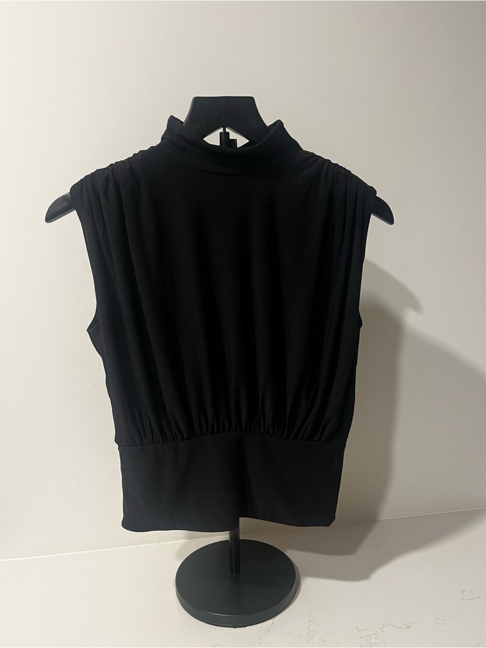 Express Black Sleeveless Mock Neck Blouse